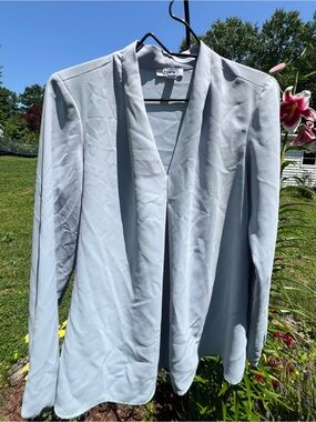 Bar III Pale Blue - Open Front Women's Blouse